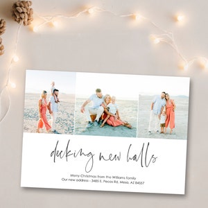 Fotokerstkaart, nieuwe adreskaart, we zijn verhuisd, nieuw huis, vakantie: AFDRUKBAAR - We leggen nieuwe zalen aan, kerstkaart We zijn verhuisd