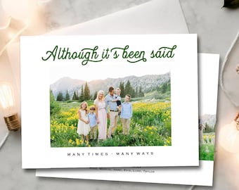 Photo Christmas Card, Custom Holiday Card, 2023 Modern Christmas Card Digital Download with Photos - 5x7 Printable: Although it's been said2