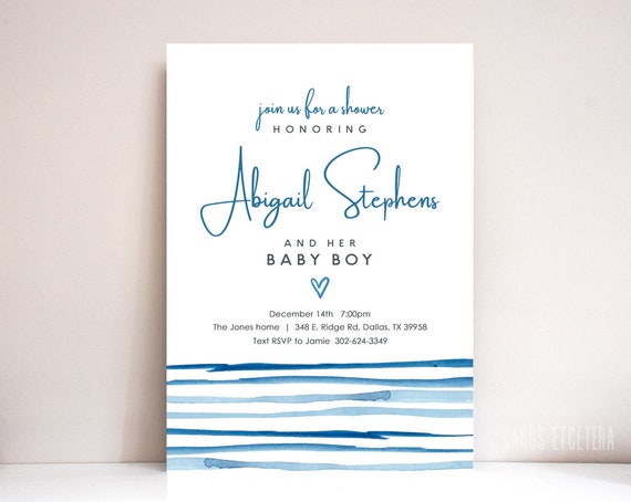 Boy Baby Shower Invitation Baby Shower 