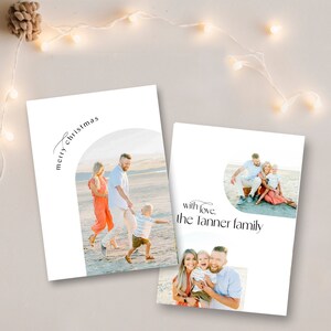 Tarjeta navideña con foto, tarjeta navideña personalizada, tarjeta navideña moderna 2023, descarga digital con fotos - Imprimible de 5x7 / Tanner