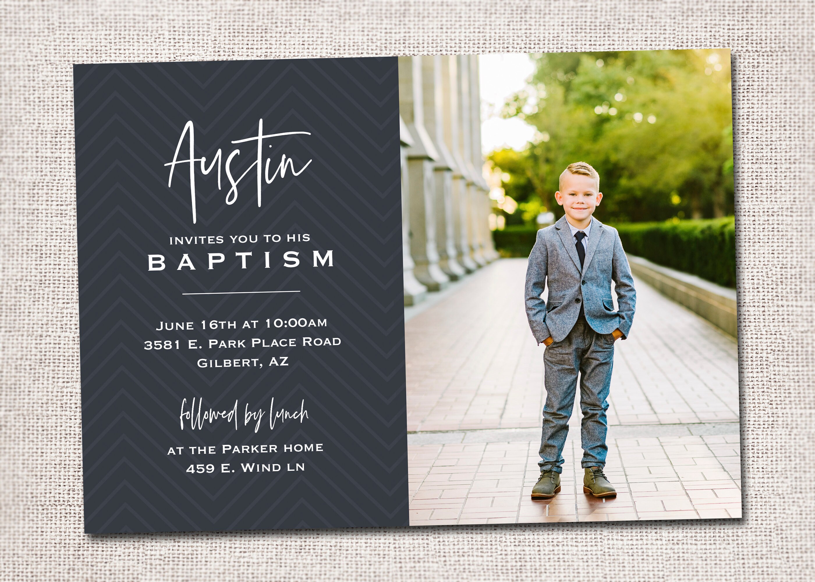 Boy LDS Baptism Invitation, Baptism Invite, Girl, Boy Baptism