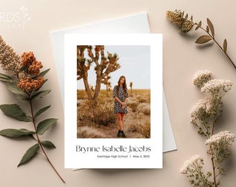 Graduation Announcement, Graduation Invitation, 2025, Modern Graduation Invitation, party, Grad Announcement, Invite: PRINTABLE  |  Brynne