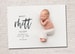 Birth announcement photo card, photo birth announcement, birth announcement, girl, boy, birth announcement, modern, PRINTABLE  |  Rhett 