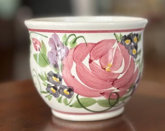 Vintage Sandy Kreyer Kiln House handmade ceramic bowl / vase / signed SK