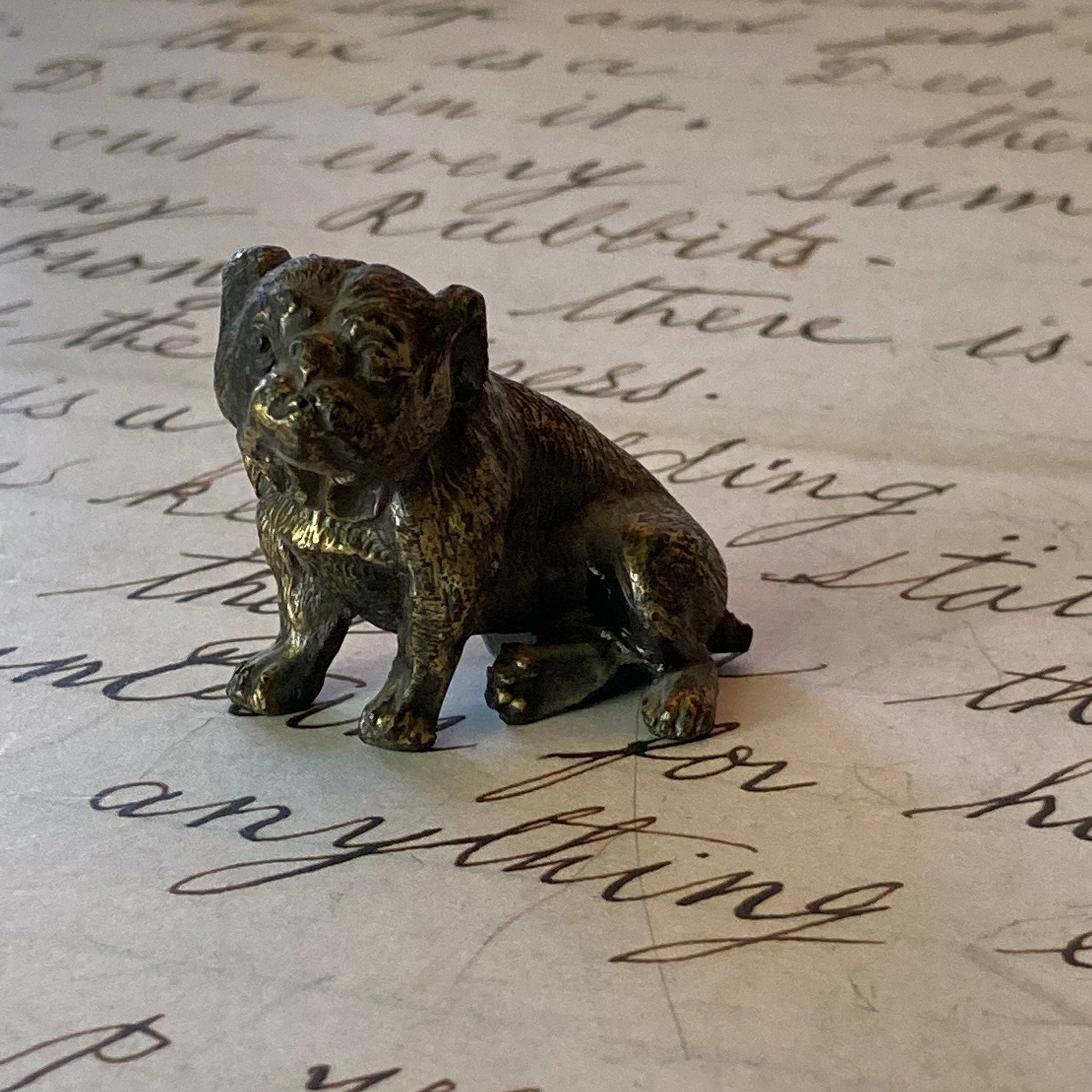 vintage bulldog statue