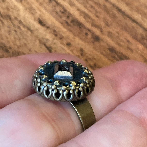 Ring - Antique Victorian era button repurposed in… - image 3