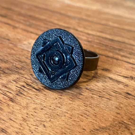 Ring - Antique Victorian / Edwardian era button r… - image 6