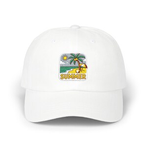 Summer Vibes Classic Dad Cap, Casual Cap for Sunny Days, Beachwear Accessory, Gift for Fathers, Vacation Hat