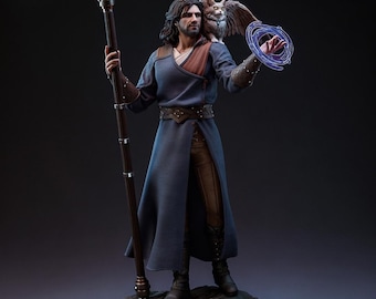 Baldur’s Gate Gale & Tara Statue | Resin Fantasy Wizard Figurine | Tabletop RPG Decor | Handcrafted Resin Figure | Fantasy Collectible