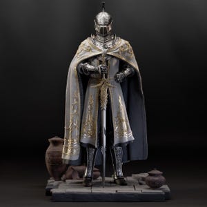 Needle Knight Lena 9.8&quot; Figure | Female Knight Statue | Video Game Figure | Gaming Decor | Fantasy Female Figure | Video Game Figurine