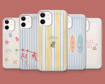 Beach Phone Case Summer Girl Era Cover for iPhone 17, 16 Pro, 15, 14, 13, 12, Samsung S26, S25, S24, S23, S22, A17, Pixel 10A, 10Pro, 9A