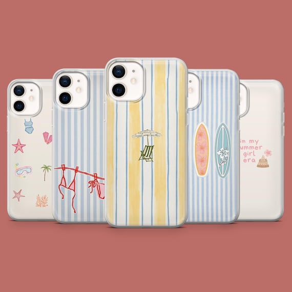 Beach Phone Case Summer Girl Era Cover for iPhone 17, 16 Pro, 15, 14, 13, 12, Samsung S26, S25, S24, S23, S22, A17, Pixel 10A, 10Pro, 9A