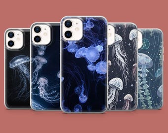 Jellyfish Phone Case Ocean Medusa Cover for iPhone 17, 16 Pro, 15, 14, 13, 12, Samsung S26, S25, S24, S23, S22, A17, Pixel 10A, 10Pro, 9A