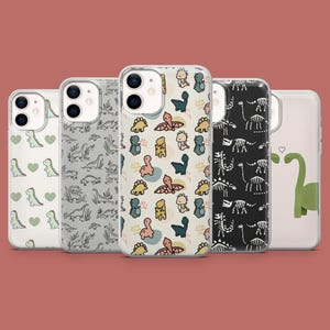 Dinosaurier Handytasche Süßer Dino T Rex für iPhone 16Pro, 15, 14, 13, 12, 11, Samsung S25Ultra, S24FE, S23, A16, A55, A35, Pixel 9, 8