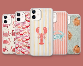Lobster Phone Case Crayfish Crab Cover for iPhone 17, 16 Pro, 15, 14, 13, 12, Samsung S26, S25, S24, S23, S22, A17, Pixel 10A, 10Pro, 9A