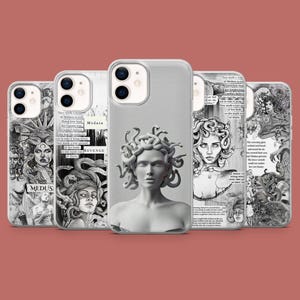 Medusa mobilskal orm grekisk mytologi fodral för iPhone 18 Pro, 17, 16, 15, 14, 13, 12, Samsung S26, S25, S24, A57, A17, Pixel 11, 10, 9A