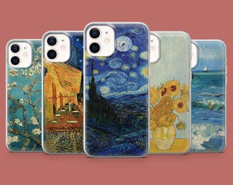 Van Gogh Phone Case Vincent Painting Art Cover for iPhone 17, 16 Pro, 15, 14, 13, 12, Samsung S26, S25, S24, S23, S22, A17, Pixel 10A, 10, 9