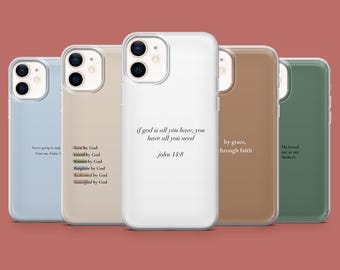 Inspiring Phone Case Bible Verse Christian Prayer Cover for iPhone 17, 16 Pro, 15, 14, 13, 12, Samsung S26, S25, S24, S23, A17, Pixel 10A, 9