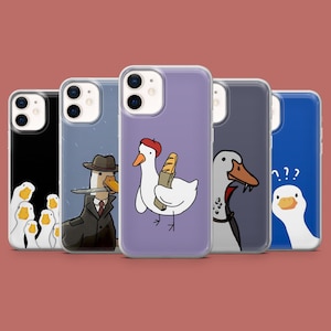 Silly Goose Handyhülle Lustige Meme Ente Abdeckung für iPhone 16Pro, 15, 14, 13, 12, 11, Samsung S25Ultra, S24, S23, A16, A55, A35, Pixel 9Pro, 8A