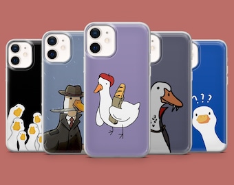Silly Goose Phone Case Funny Meme Duck Cover for iPhone 17, 16 Pro, 15, 14, 13, 12, Samsung S26, S25, S24, S23, S22, A17, Pixel 10A, 10, 9A