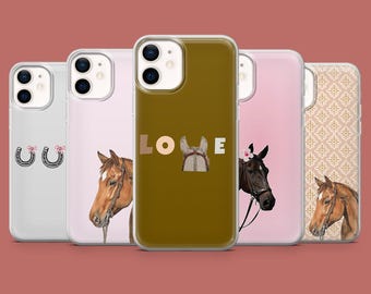 Horse Phone Case Horse Lover Pferd Cover for iPhone 17, 16 Pro, 15, 14, 13, 12, Samsung S26, S25, S24, S23, S22, A17, Pixel 10A, 10Pro, 9A