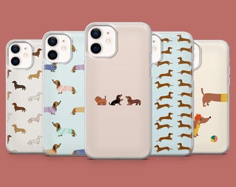 Funda para teléfono con diseño de perro salchicha salchicha para iPhone 17, 16 Pro, 15, 14, 13, 12, Samsung S26, S25, S24, S23, S22, A17, Pixel 10A, 10, 9A