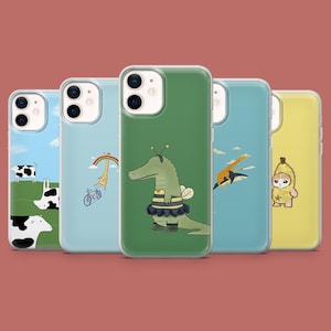 Funny Animal Phone Case Meme Giraffe Cover for iPhone 17 Air 16 15 14 13 12 11 Samsung S25Ultra S24 S23FE S22 A16 A56 Pixel 10 Pro 9A 8A