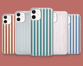 Stripe Phone Case Minimalist Retro Lines Cover for iPhone 17, 16 Pro, 15, 14, 13, 12, Samsung S26, S25, S24, S23, S22, A17, Pixel 10A, 10, 9