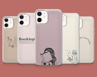 Funda para teléfono con temática de libros para bibliófilos y amantes de los libros, compatible con iPhone 17, 16 Pro, 15, 14, 13, 12, Samsung S26, S25, S24, S23, S22, A17, Pixel 10A y 9A.
