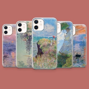 Claude Monet Phone Case Vintage Painting Art Cover for iPhone 17 Air 16 15 14 13 12 11 Samsung S25 S24 S23FE S22 A16 A56 Pixel 10 Pro 9A 8A