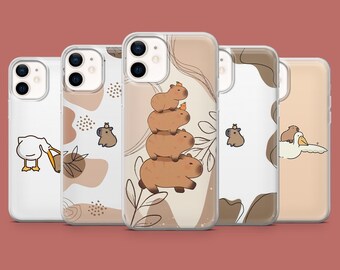 Capybara Phone Case Cappy Rodent Cover for iPhone 17, 16 Pro, 15, 14, 13, 12, Samsung S26, S25, S24, S23, S22, A17, Pixel 10A, 10Pro, 9A