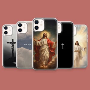 Jesus Phone Case Religious Christian God Cover for iPhone 17 Air 16 15 14 13 12 11 Samsung S25Ultra S24 S23FE S22 A16 A56 Pixel 10 Pro 9A 8A