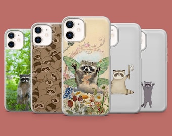 Raccoon Phone Case Funny Meme Animal Cover for iPhone 17, 16 Pro, 15, 14, 13, 12, Samsung S26, S25, S24, S23, S22, A17, Pixel 10A, 10Pro, 9A