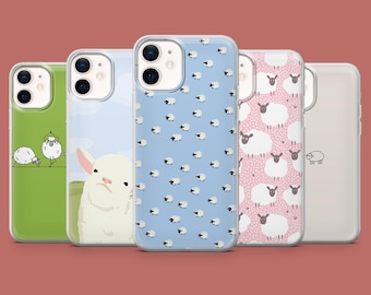 Cute Sheep Phone Case Farm Wool Shepherd Cover for iPhone 17, 16 Pro, 15, 14, 13, 12, Samsung S26, S25, S24, S23, S22, A17, Pixel 10A, 10, 9
