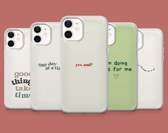 Inspirational Phone Case Positive Quotes Cover for iPhone 17, 16 Pro, 15, 14, 13, 12, Samsung S26, S25, S24, S23, S22, A17, Pixel 10A, 10, 9