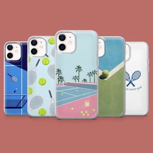 Tennistelefonskal Boll Sportplan Fodral för iPhone 17, 16 Pro, 15, 14, 13, 12, Samsung S26, S25, S24, S23, S22, A17, Pixel 10A, 10Pro, 9A
