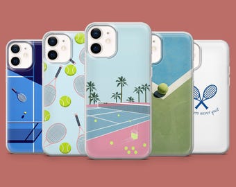 Tennis Phone Case Ball Sport Court Cover for iPhone 17, 16 Pro, 15, 14, 13, 12, Samsung S26, S25, S24, S23, S22, A17, Pixel 10A, 10Pro, 9A