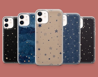 Celestial Phone Case Universe Shining Stars Cover for iPhone 17, 16 Pro, 15, 14, 13, 12, Samsung S26, S25, S24, S23, S22, A17, Pixel 10A, 9A