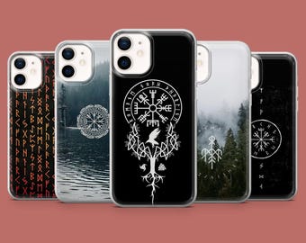 Viking Phone Case Nordic Valhalla Cover for iPhone 17, 16 Pro, 15, 14, 13, 12, Samsung S26, S25, S24, S23, S22, A17, Pixel 10A, 10Pro, 9A