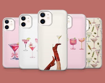 Martini Phone Case Cocktail Spritz Cover for iPhone 17, 16 Pro, 15, 14, 13, 12, Samsung S26, S25, S24, S23, S22, A17, Pixel 10A, 10Pro, 9A