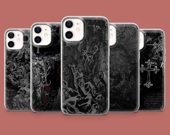 Dark Goth Phone Case Grunge Gothic Cover for iPhone 17, 16 Pro, 15, 14, 13, 12, Samsung S26, S25, S24, S23, S22, A17, Pixel 10A, 10Pro, 9A