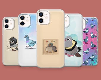 Funda para teléfono con diseño de paloma y ganso, divertida y divertida para amantes de los pájaros, para iPhone 17, 16 Pro, 15, 14, 13, Samsung S26, S25, S24, S23, S22, A17, Pixel 10A, 9A