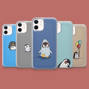 Pinguin Handyhülle Cute Imperator Arctic Cover für iPhone 16Pro, 15, 14, 13, 12, 11, Samsung S25Ultra, S24FE, S23, A16, A55, A35, Pixel 9, 8A