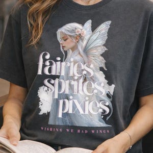 Fairies Sprites Pixies Shirt – Fantasy Romance Reader Boxy Tee, Magical Book Lover Gift for Women