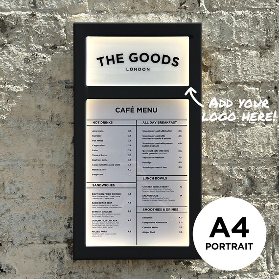 The Streatham - ブランド黒外装メニューボックス（A4、A3縦、横