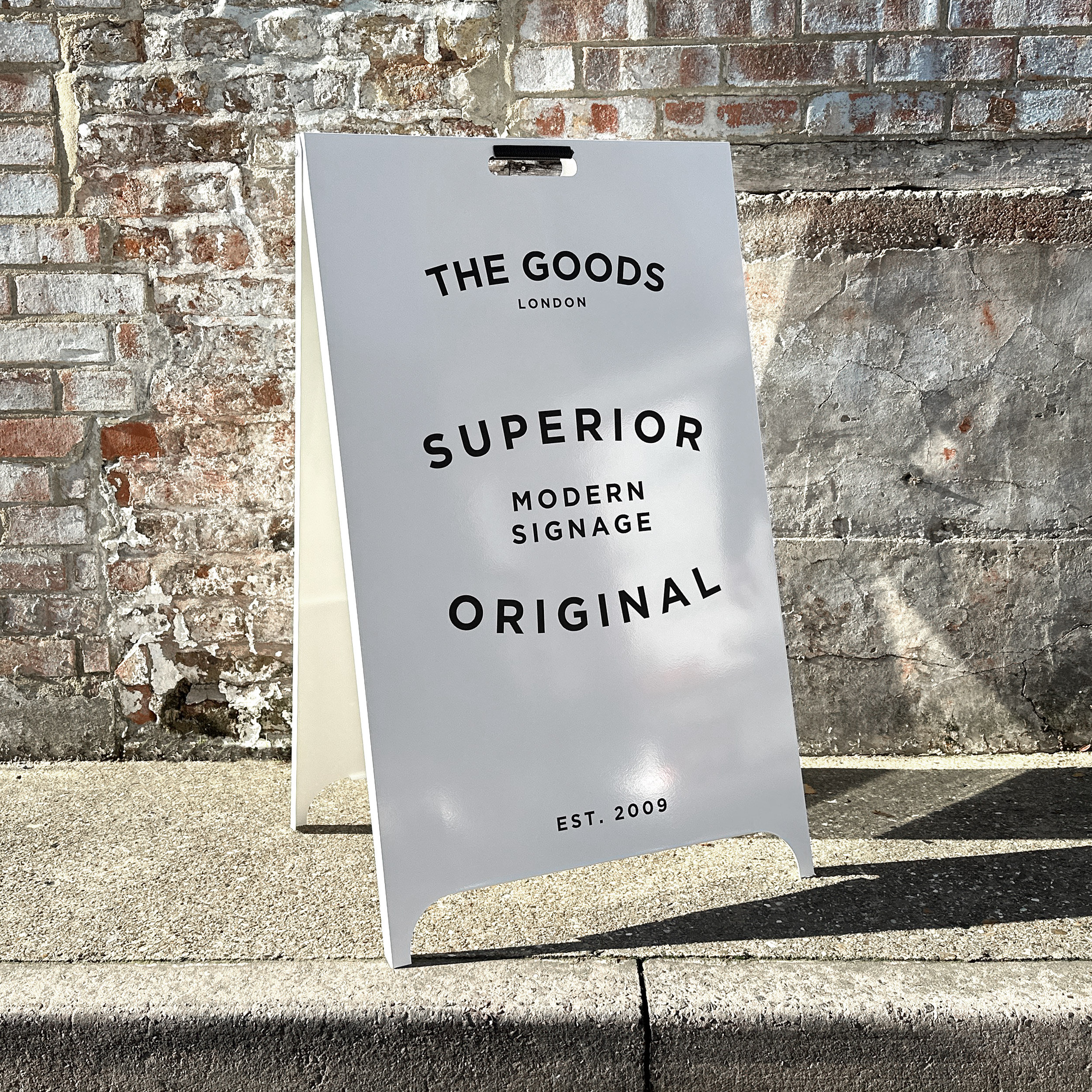 The Fitzrovia - White Metal Pavement Sign - Etsy