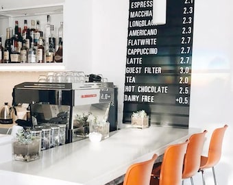 The Fulham - Black Café Letter Menu Board