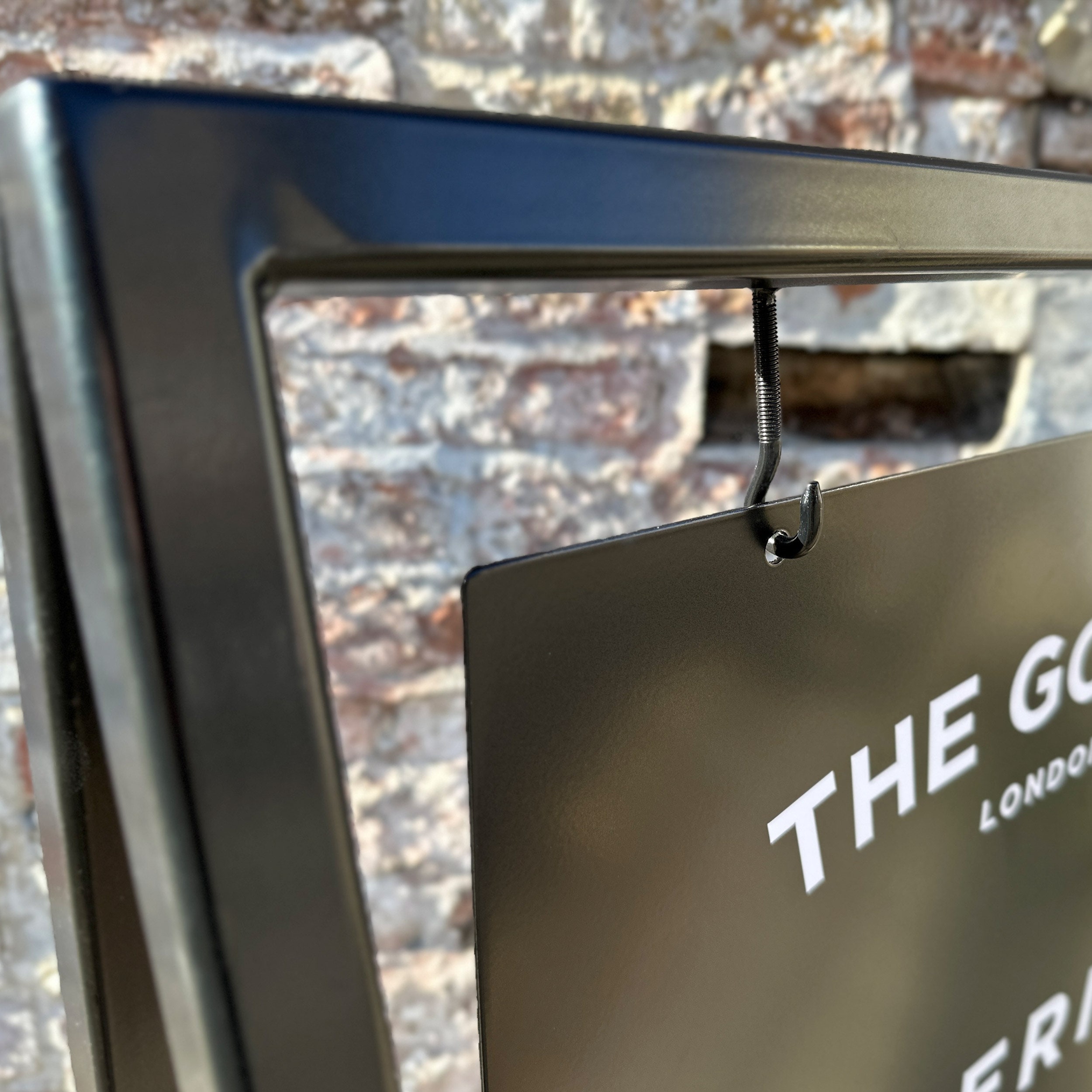 Black Metal 'A' Frame Sign With Swing Panel. for Etsy UK