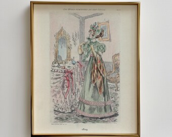 1829 Regency Fashion Print: Romantic Era Decor, Bridgerton Style (Digital Download)