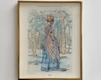 Victorian Fashion Print: 1885 Parisian Belle Époque Art (Digital Download)